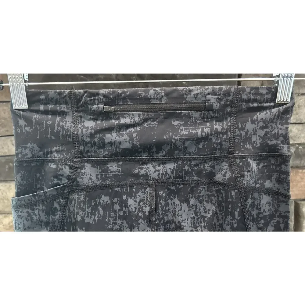 Women’s SWEATY BETTY Black/Gray 7/8 Leggings Size M *B6